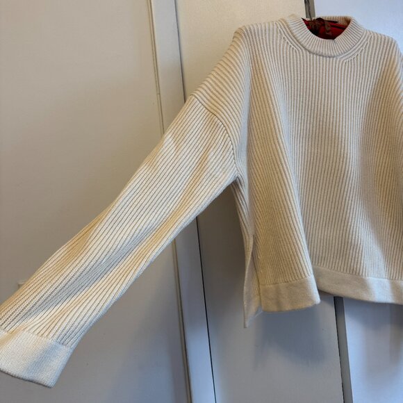 JOSEPH Crew Neck Sweater - Cream - Picture 4 of 5